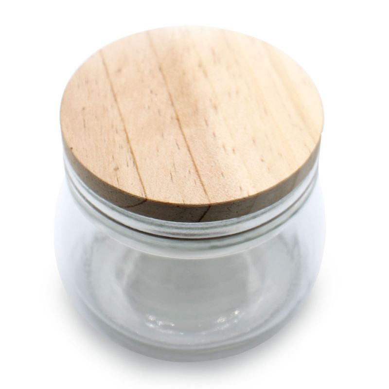 250ml Glass Jar with Plain Wood Lid
