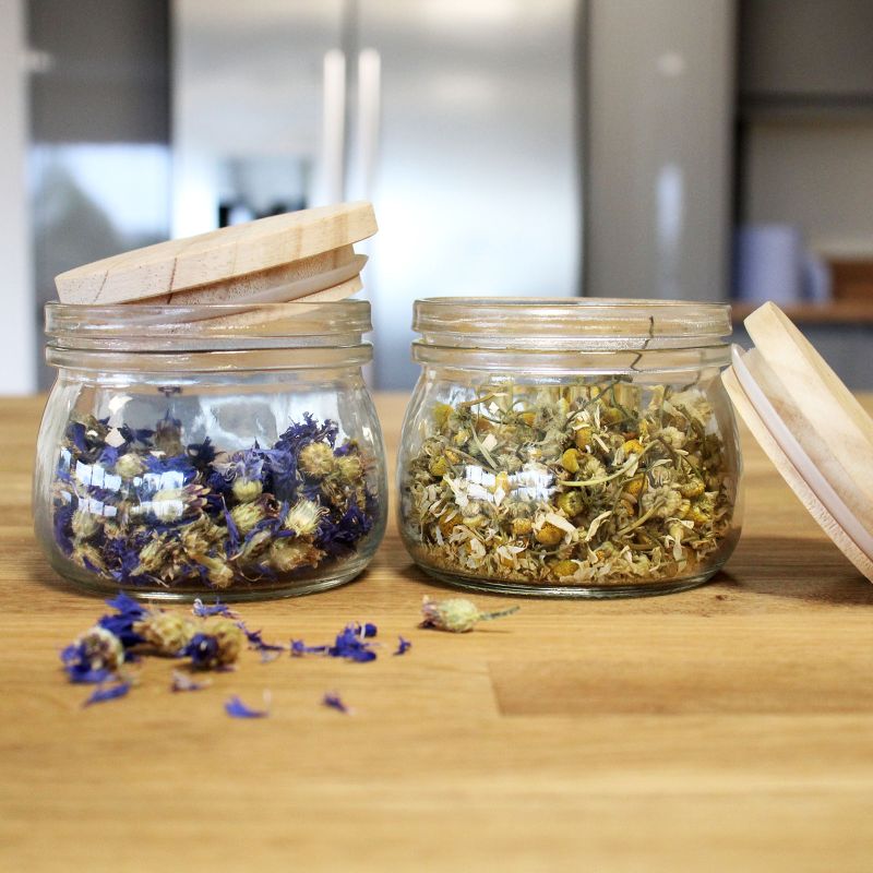 250ml Glass Jar with Plain Wood Lid