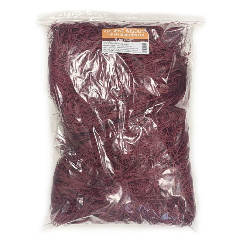Very Fine Shredded paper - Burgundy 0.5kg