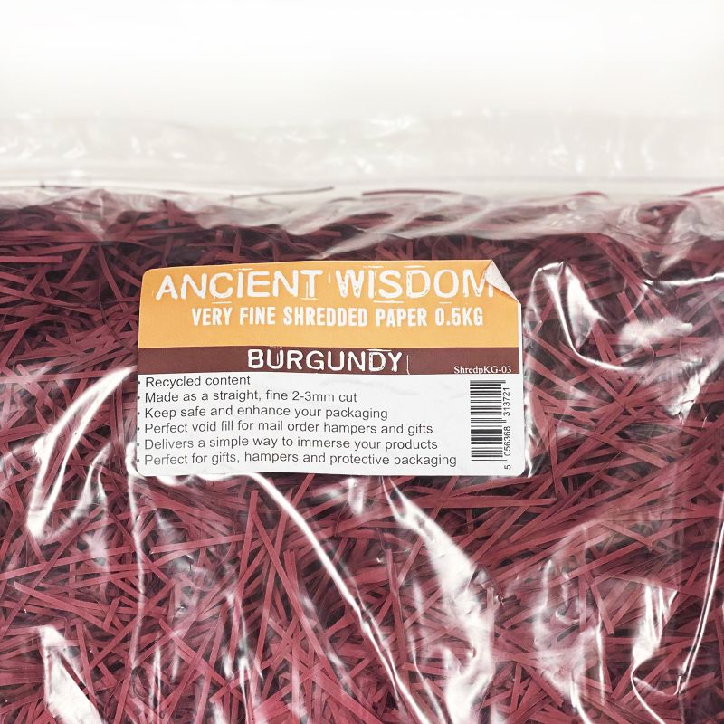 Very Fine Shredded paper - Burgundy 0.5kg