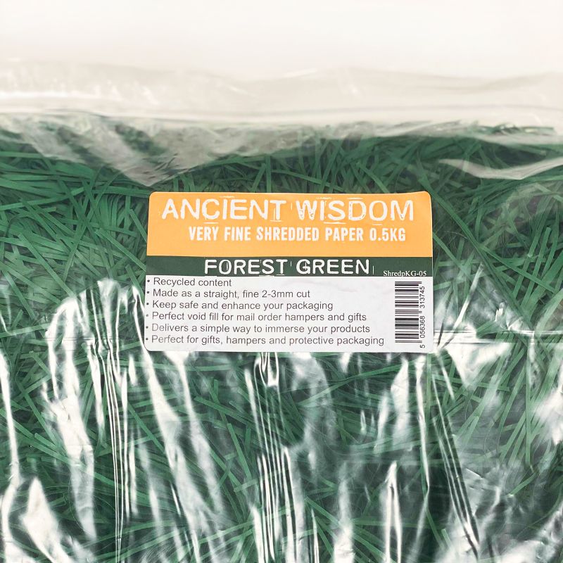Very Fine Shredded paper - Forest Green 0.5kg