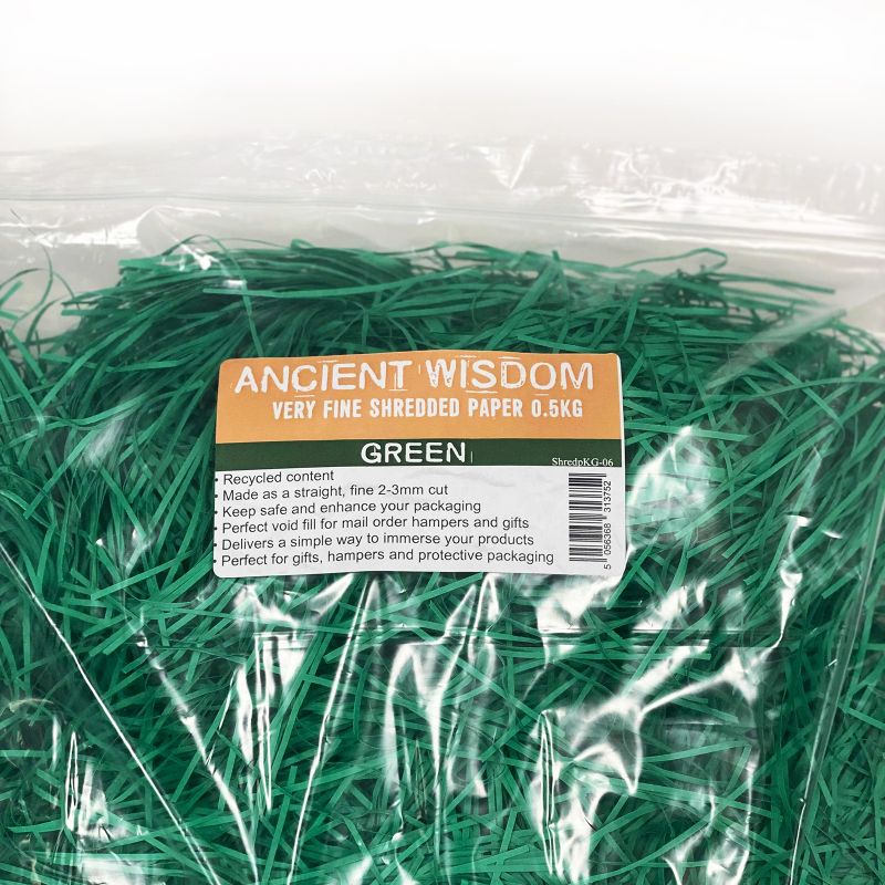 Very Fine Shredded paper - Green 0.5kg