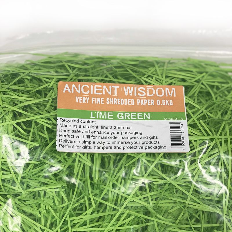 Very Fine Shredded paper - Lime Green 0.5kg