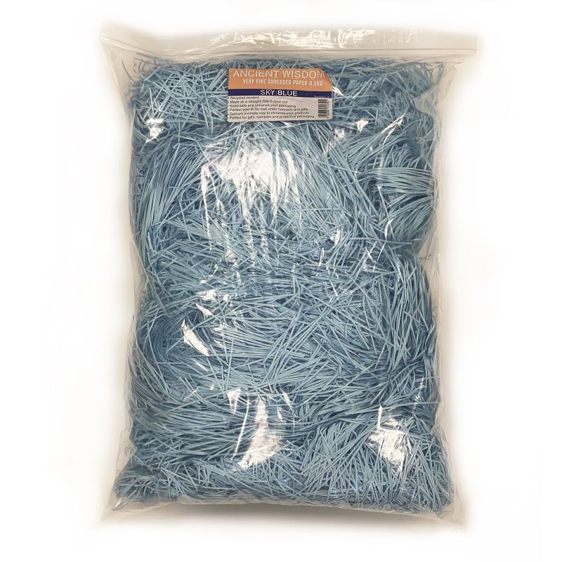 Very Fine Shredded paper - Sky Blue 0.5kg