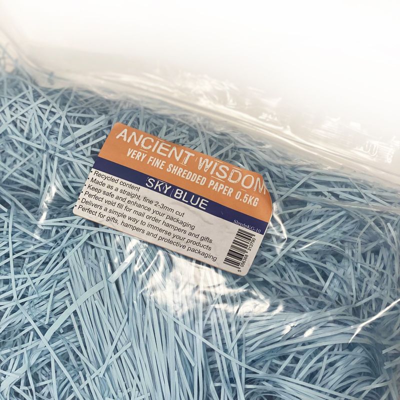 Very Fine Shredded paper - Sky Blue 0.5kg