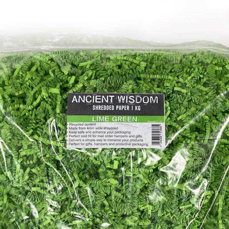 Shredded paper - Lime Green 1kg