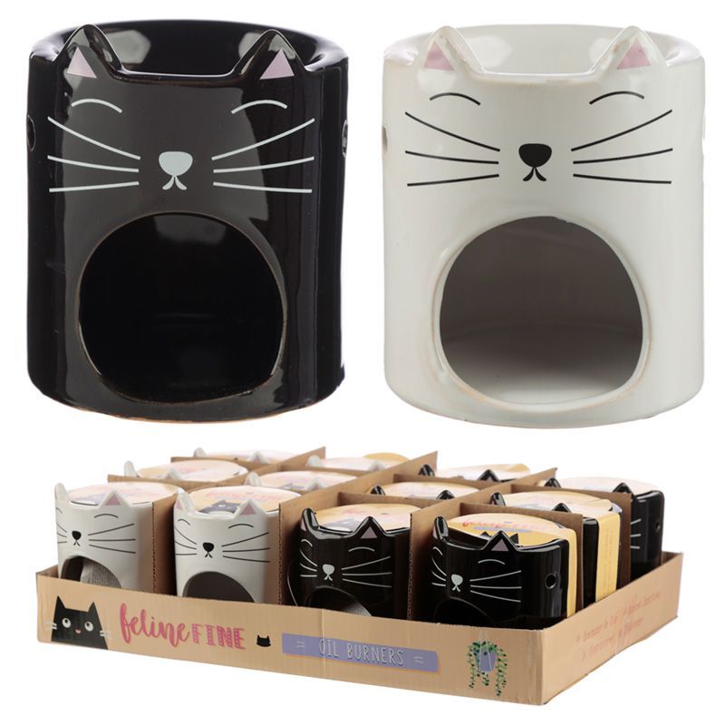 Feline Fine Ceramic Cat Head Oil Burner