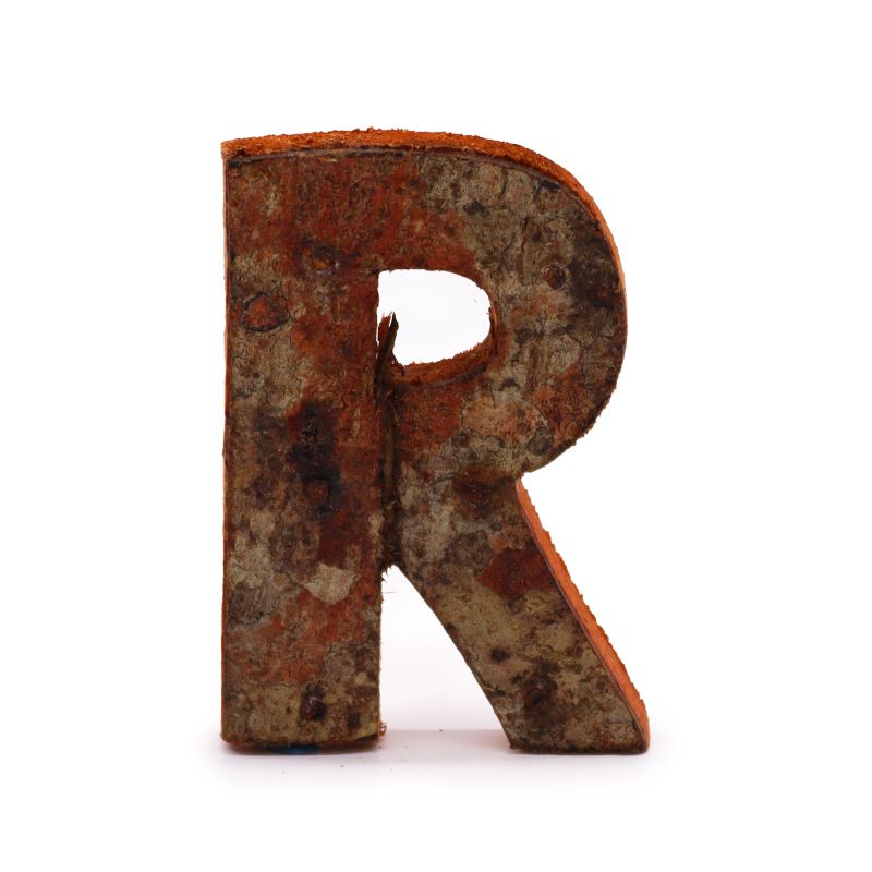 Rustic Bark Letter - "R" - 7cm