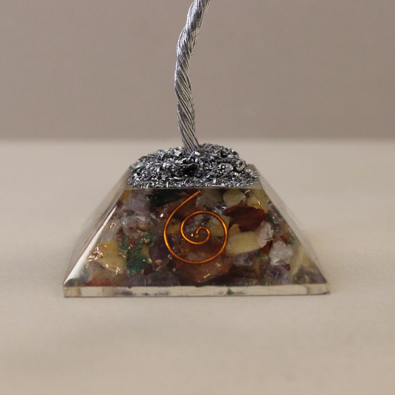 Gemstone Tree with Orgonite Base - 80 Stone - Multi