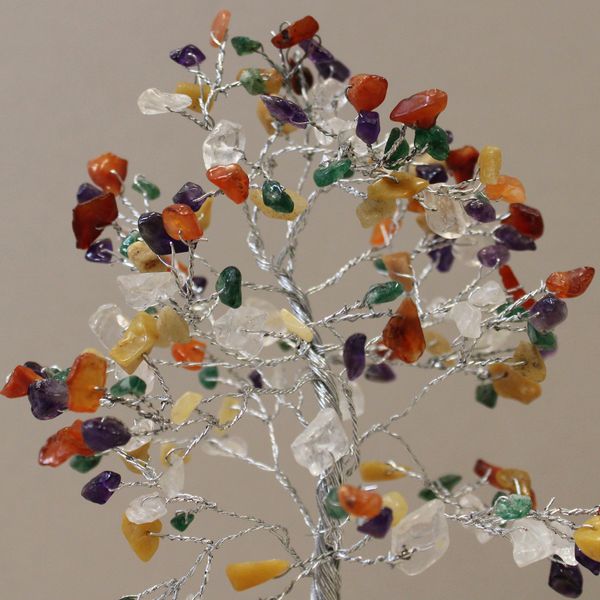 Gemstone Tree with Orgonite Base - 160 Stone - Multi