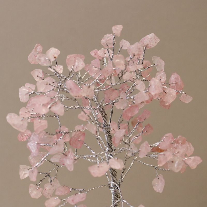 Gemstone Tree with Orgonite Base - 160 Stone - Rose Quartz