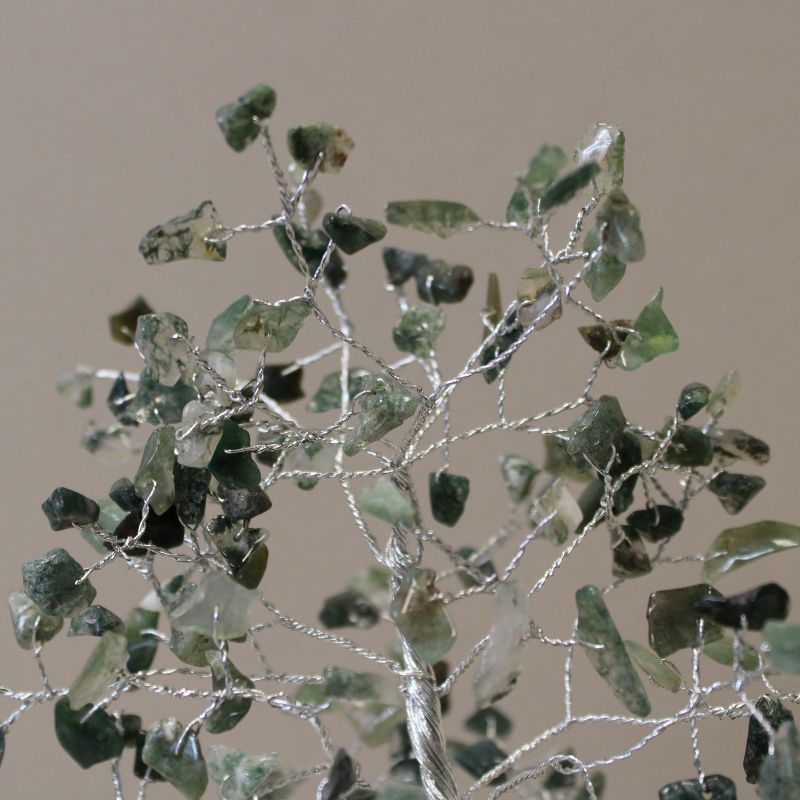 Gemstone Tree with Orgonite Base - 160 Stone - Moss Agate