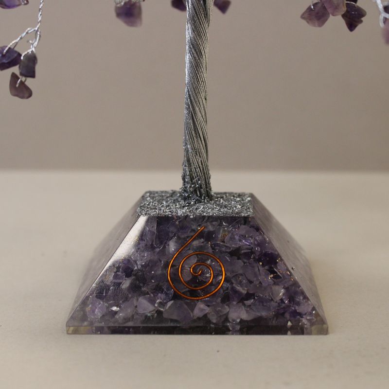 Gemstone Tree with Orgonite Base - 320 Stone - Amethyst