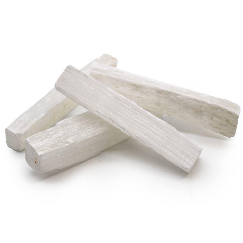 Selenite Stick Raw Crystal - Natural Stone 10 cm (4 Inch)