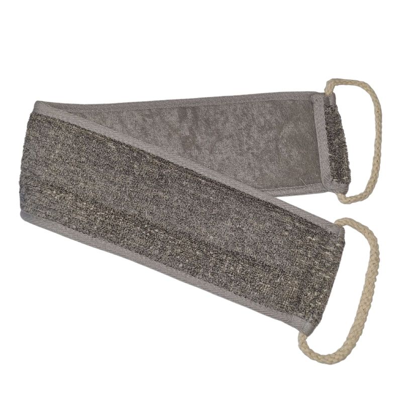 Bamboo & Linen Back Strap - Charcoal