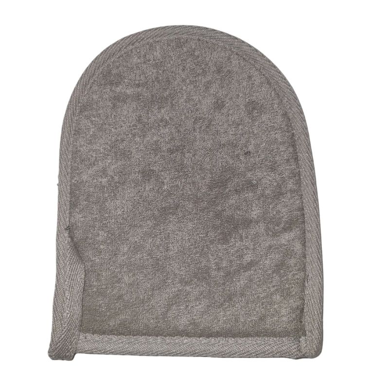 Bamboo & Linen Bath Mitt  - Charcoal