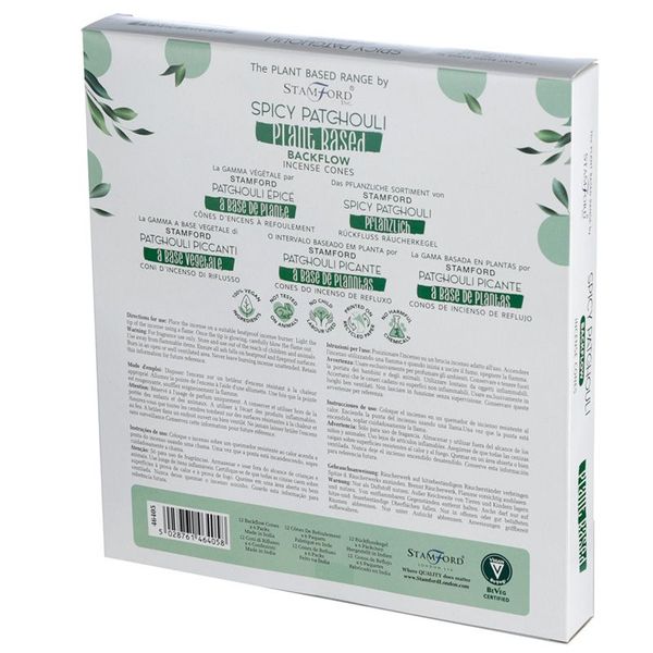 Plant Based Backflow Incense Cones - Spicy Patchouli