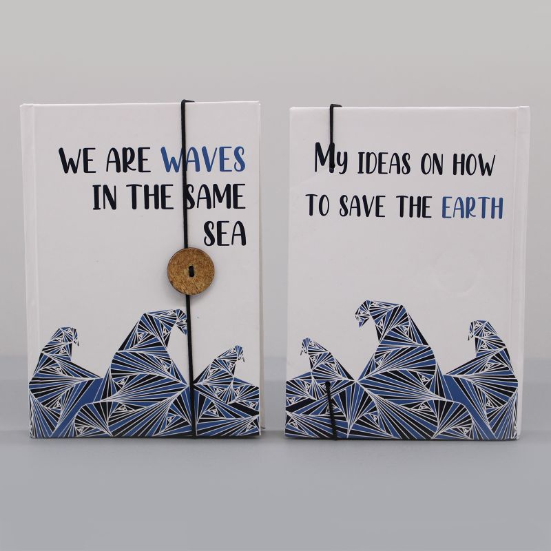 Notebook with strap - Waves in the same sea
