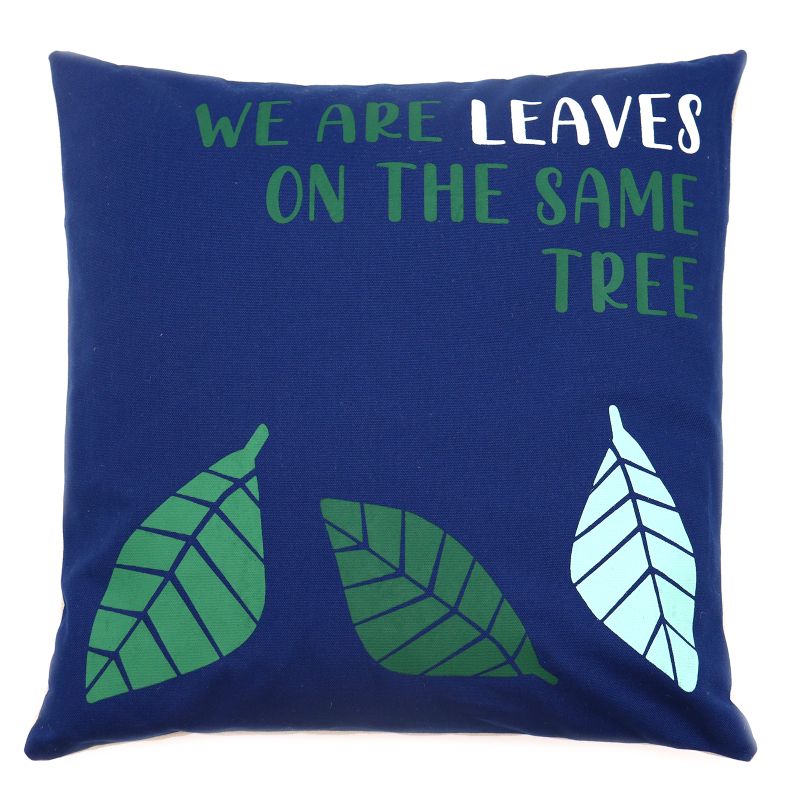Cotton Cushion Cover - Leaves