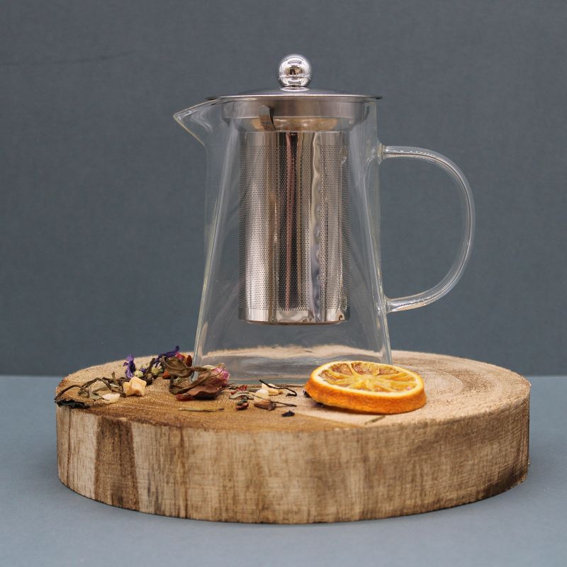 Glass Infuser Teapot - Tower Shape - 750ml - Gift Boxed