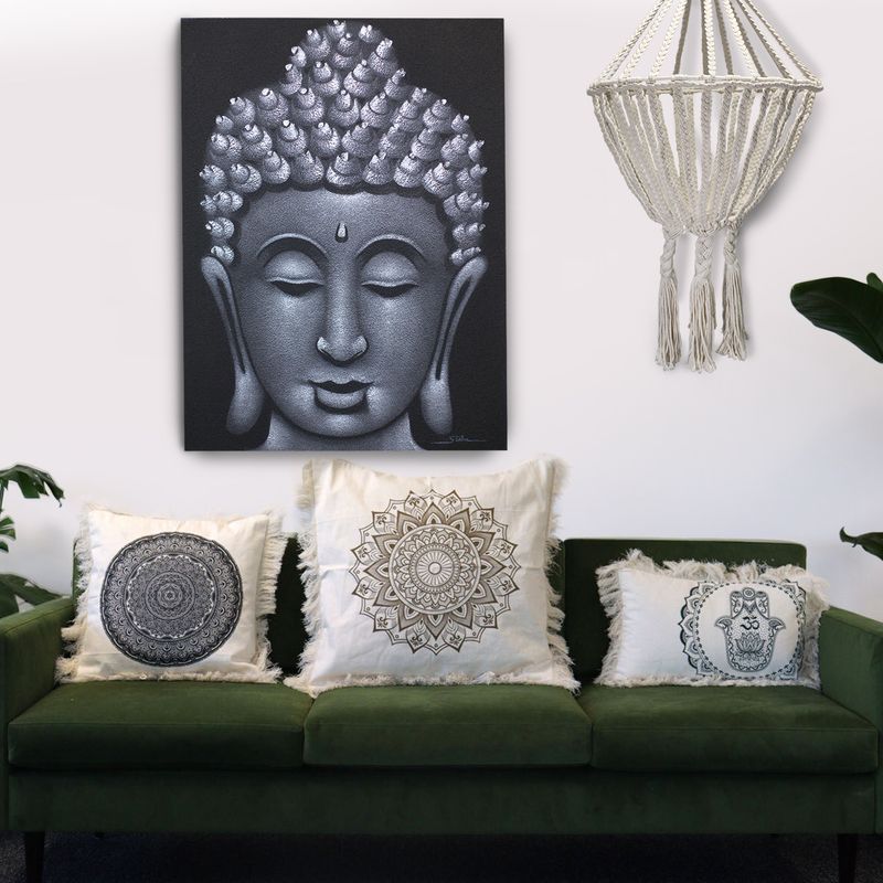 Lotus Mandala Cushion Covers - 45x45cm - bronze