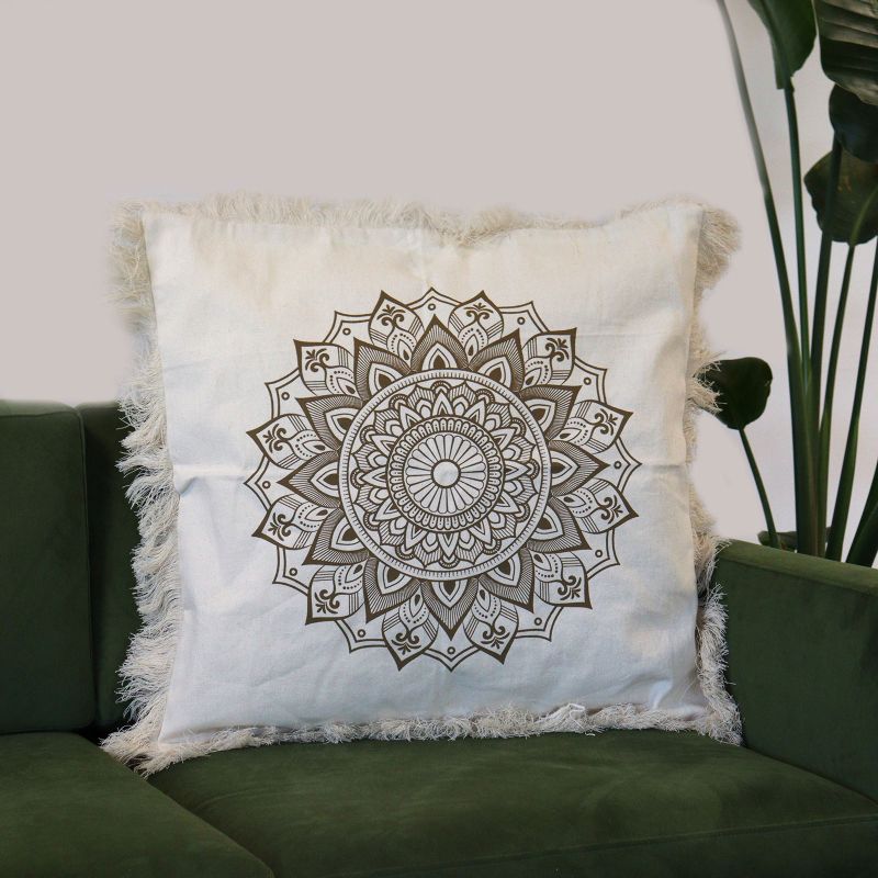 Lotus Mandala Cushion Covers - 60x60cm - bronze