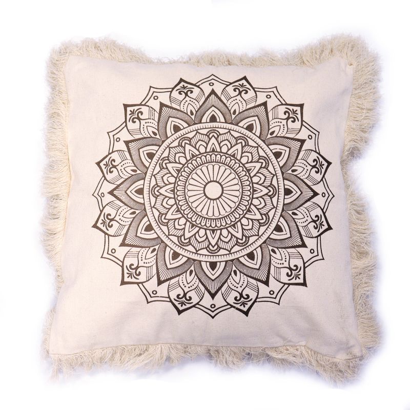 Lotus Mandala Cushion Covers - 60x60cm - bronze
