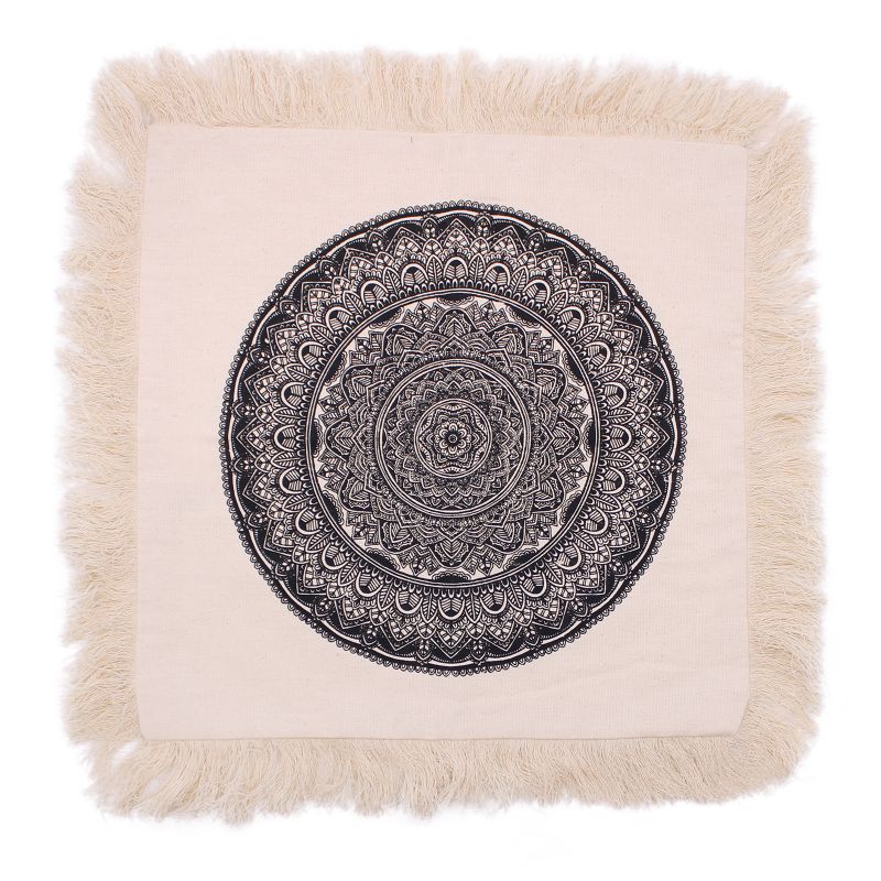 Traditional Mandala Cushion Covers - 45x45cm - black