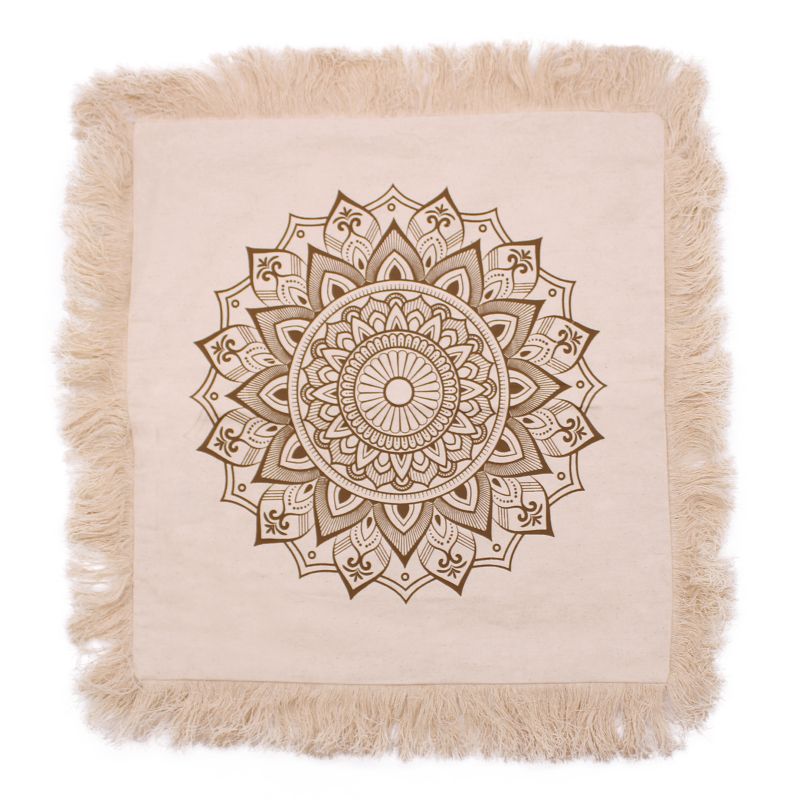 Lotus Mandala Cushion Covers - 45x45cm - bronze