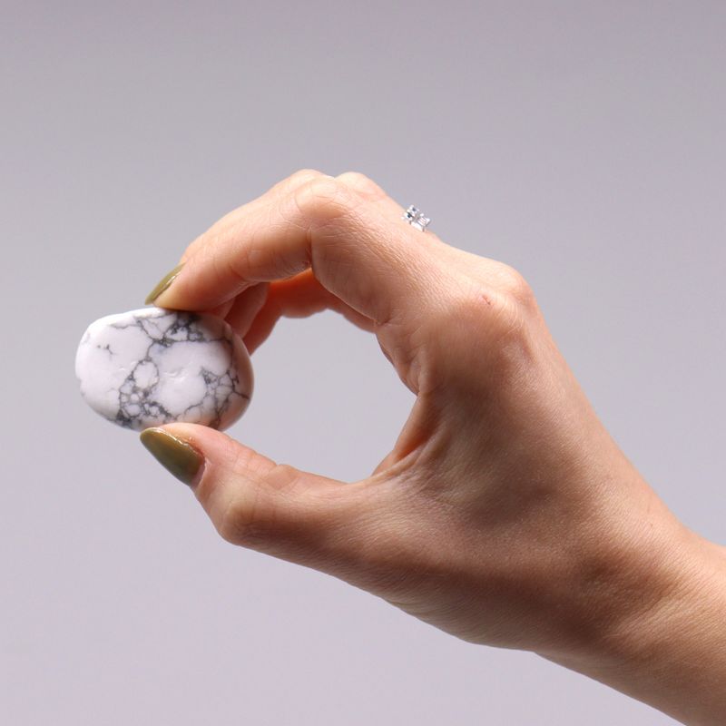 XL Tumble Stones - Howlite, White