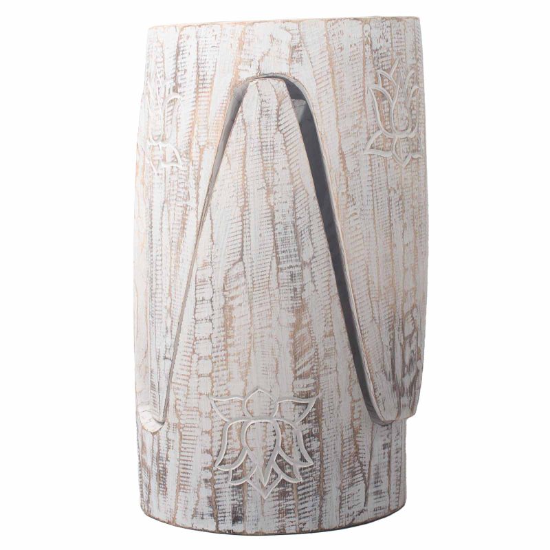 Set of 2 Interlocking Plant Stands - Lrg Whitewash