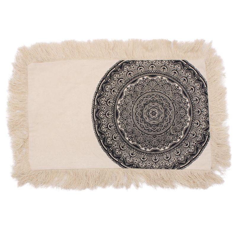Traditional Mandala Cushion Covers - 30x50cm - black
