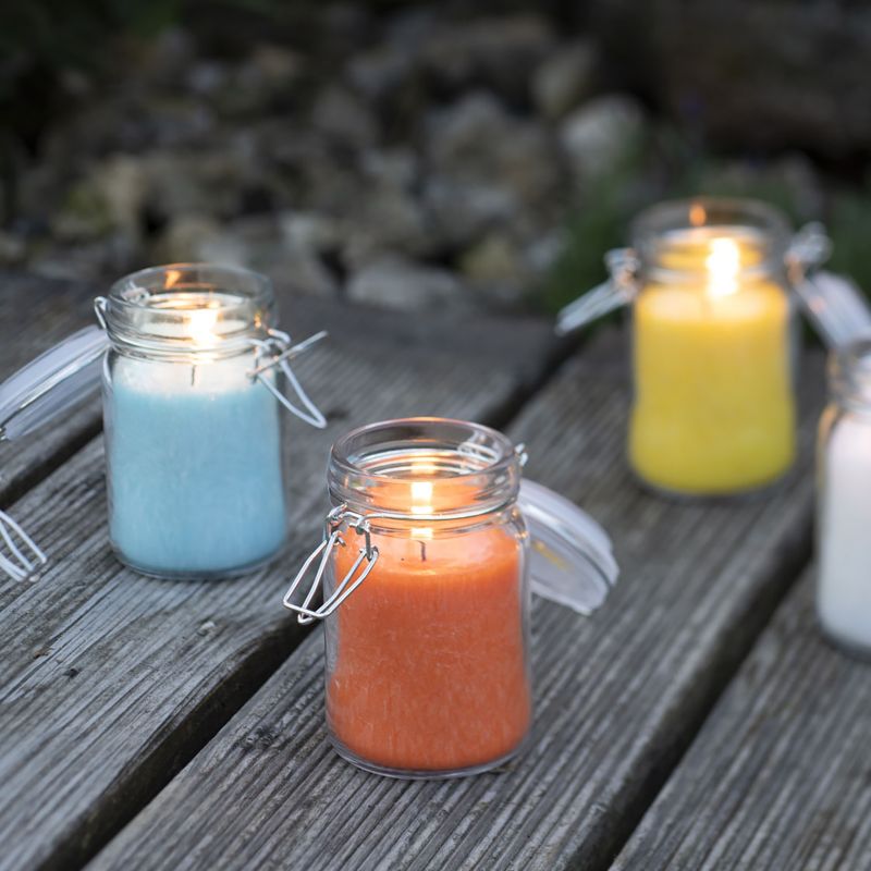 Pure Olive Wax Jar Candle - Turquoise