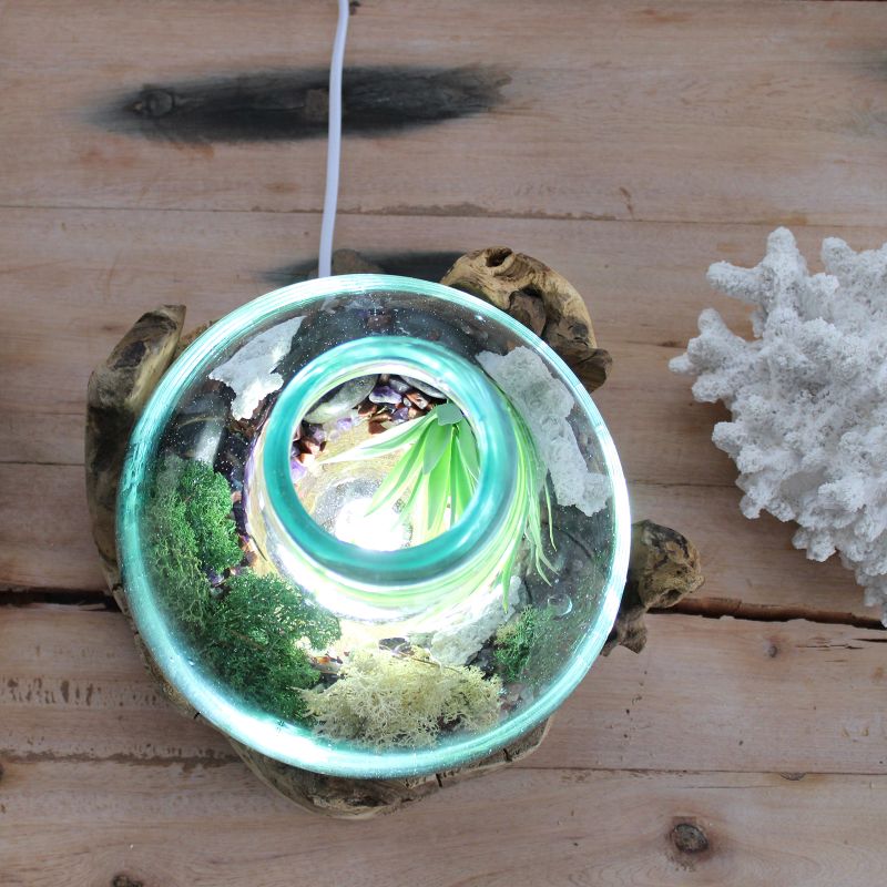 Molten Glass Large Fish Tank 3.7 litre (with light cavity)- 30cm (UK Plug)