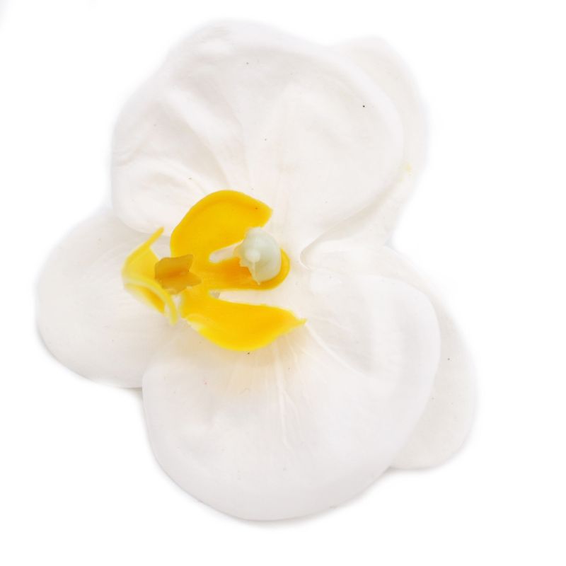 Craft Soap Flower - Orchid - White