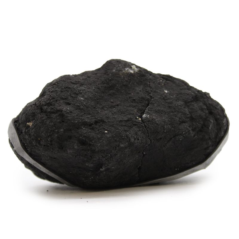 Coloured Calcite Geode 8.5x6cm- Black Rock - Yellow