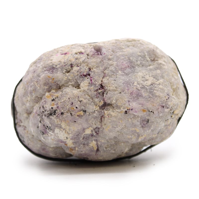 Coloured Calcite Geode 8.5x6cm- Natural Rock - Pink & Gold