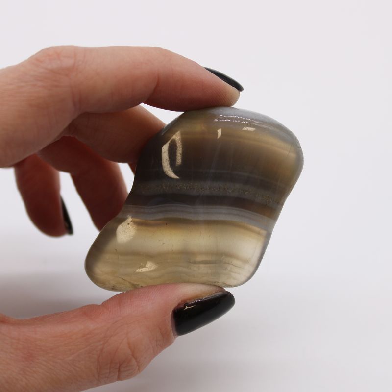 Large African Tumble Stone - Grey Agate - Botswana