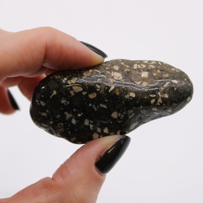 Large African Tumble Stone - Guinea Fowl Large
