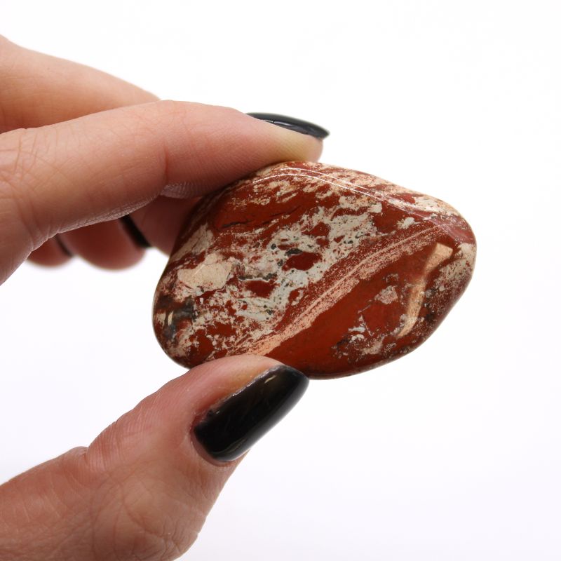 Large African Tumble Stone - Light Jasper - Brecciated