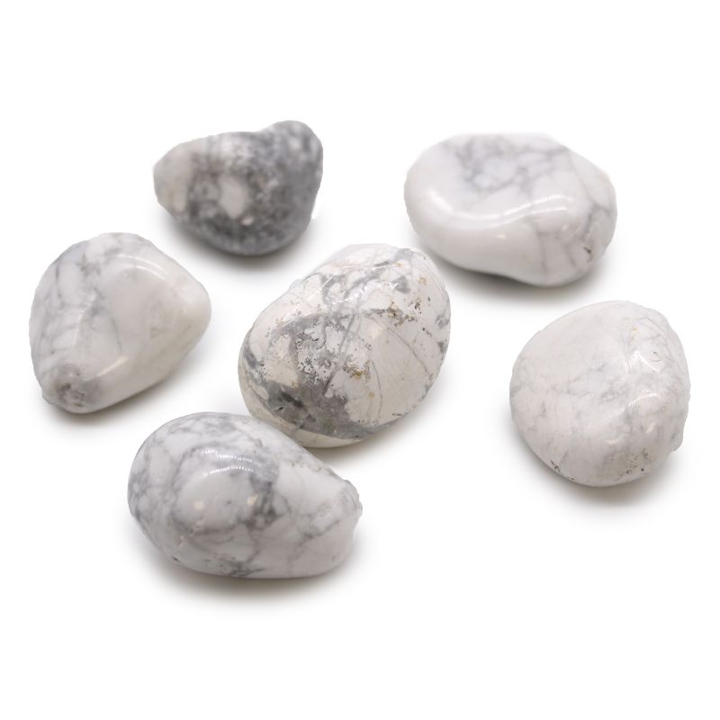Large African Tumble Stone - White Howlite - Magnesite