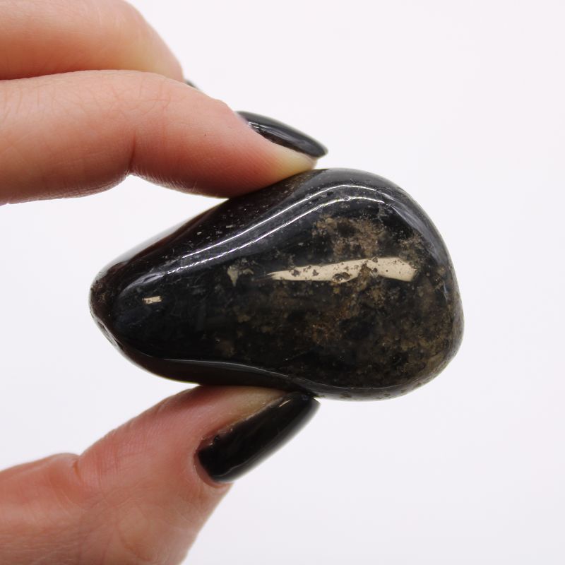 Large African Tumble Stone - Black Onyx