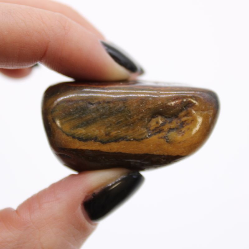 Large African Tumble Stone - Tigers Eye - Varigated