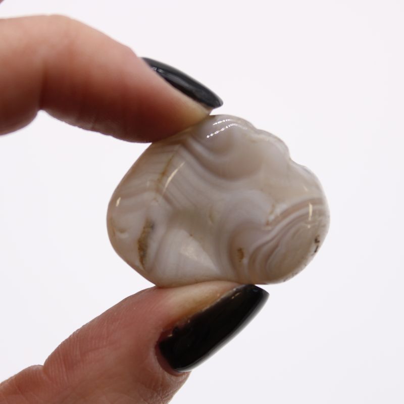 Medium African Tumble Stone - Grey Agate - Botswana