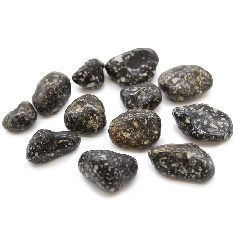 Medium African Tumble Stone - Guinea Fowl Medium