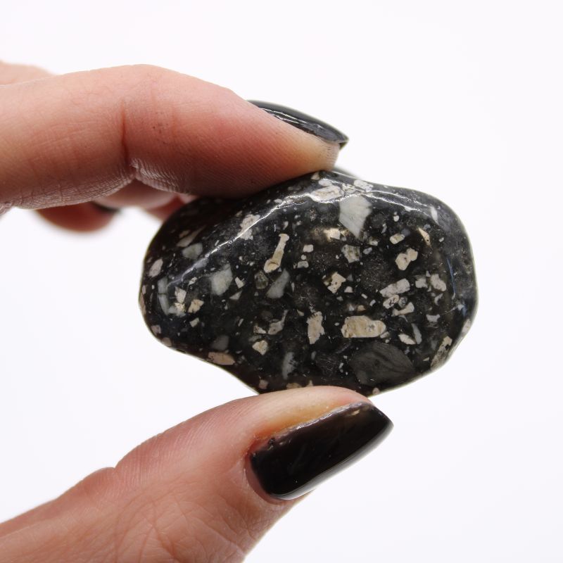 Medium African Tumble Stone - Guinea Fowl Medium
