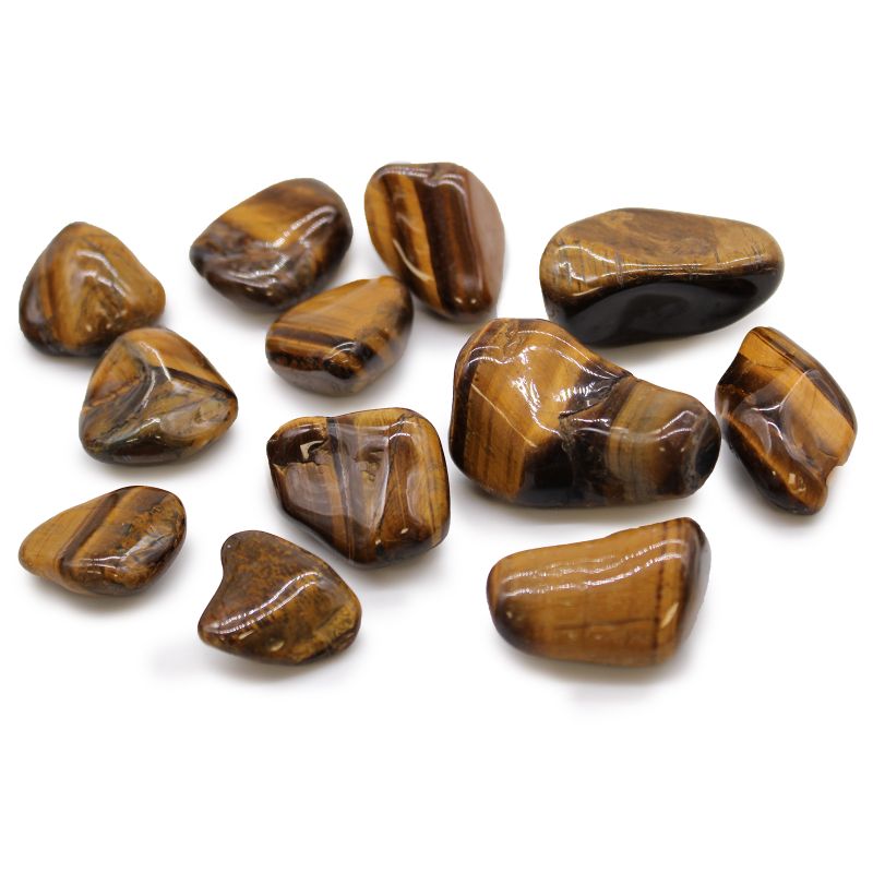 Medium African Tumble Stone - Tigers Eye - Golden