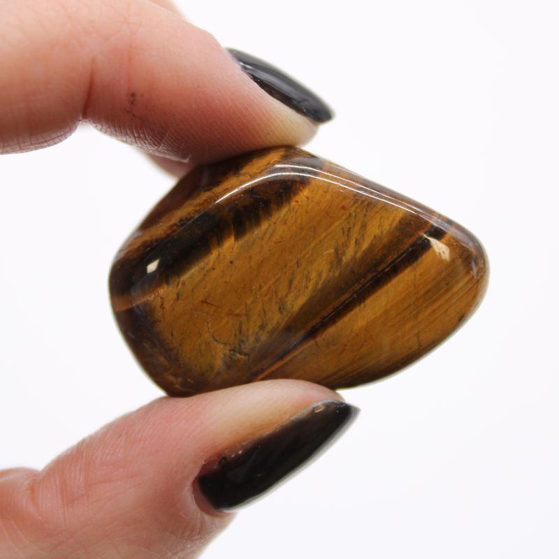 Medium African Tumble Stone - Tigers Eye - Golden