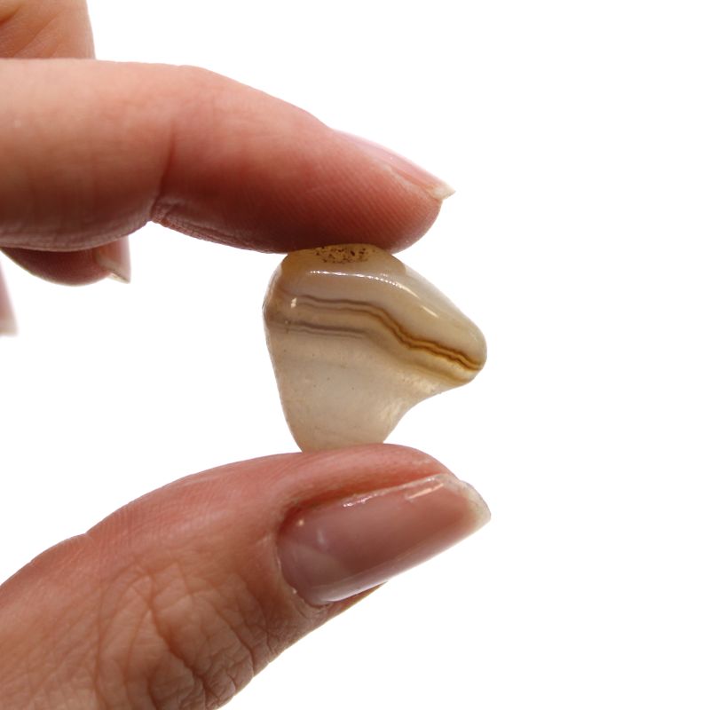 Small African Tumble Stone - Grey Agate - Botswana