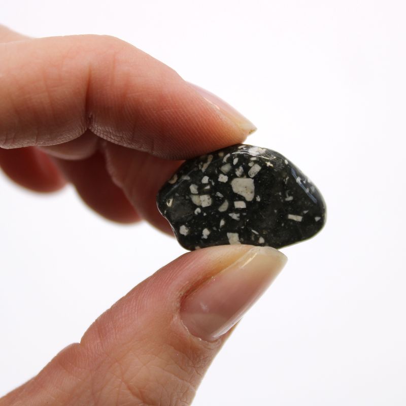 Small African Tumble Stone - Guinea Fowl